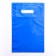 Polyethylene package with a cut handle, azure 20-30 cm, 50 μm