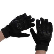 Motorcycle gloves with protective inserts, size m, black
