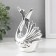 Souvenir Ceramics "Swan. Grace" silver 6.5x11x14.5 cm