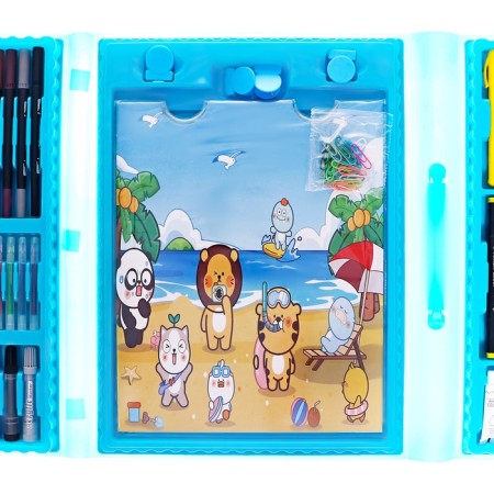 Set for drawing animals blue-5