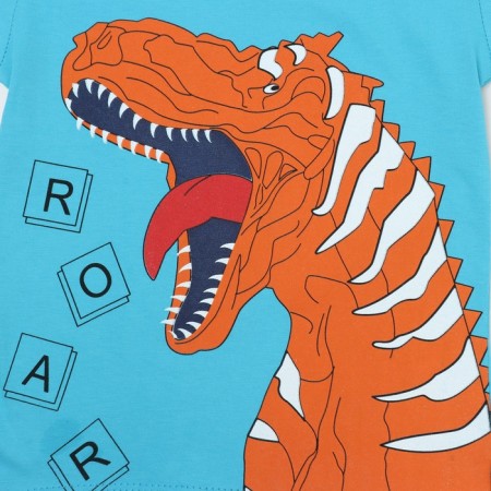 Set for a boy (T -shirt/shorts), blue color, height 110cm-2
