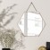 Wall mirror "elegant geometry", mirror surface 25 × 28 cm, golden color