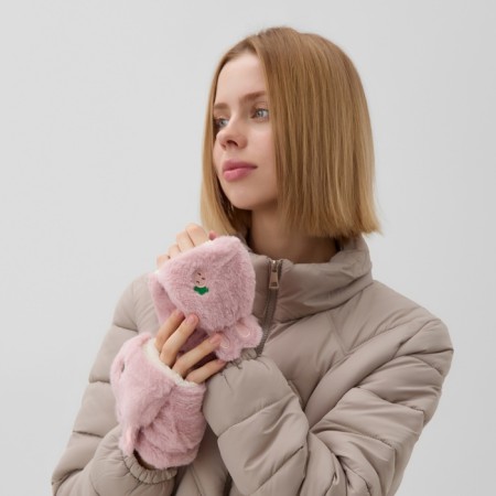 Mittens teenage minku bun 24 cm pink color-1