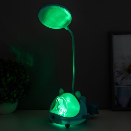 Board Lamp "Cute Bear" LED 3.5W USB AKB Blue 12x15x32 cm Risalux-5