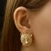 Earrings Metal "Chord" cheetah, color gold