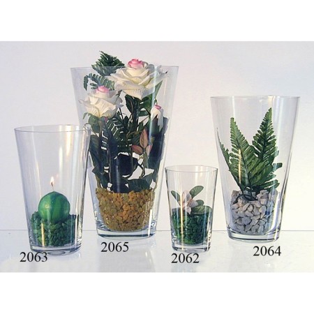 VAZA "conical" large D-18.5cm 29x18.5x10cm, 4l transparent-1