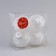 Jewelry decoration "Gloria Lukovka Waves" (set 4 pcs) 7x7 cm, white
