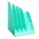 Vertical papers, 6 departments, Erichkrause "Regatta Pastel Bloom", Green