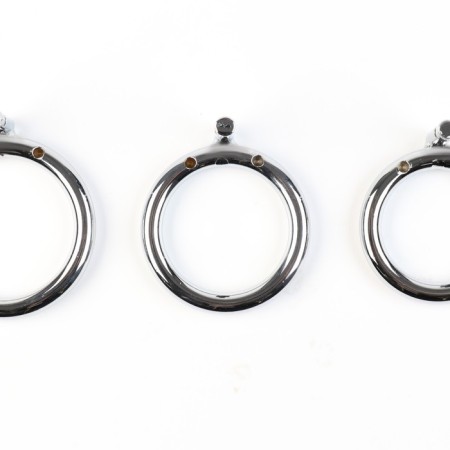 Belt of fidelity "Total cell No. 3", rings d = 4; 4.5; 5 cm, lock, key, metal-7