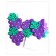 Decor silicone "Grapes" set of 5 pcs., Size 1 pc. - 3 × 4 × 0.3 cm, glue pads