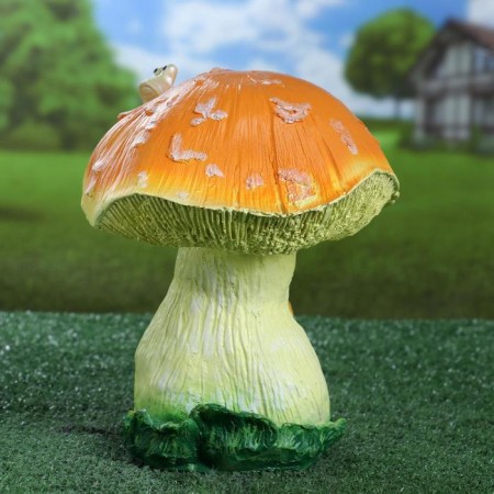 Garden figure "Mushroom with snail" medium 22x20x25cm-2
