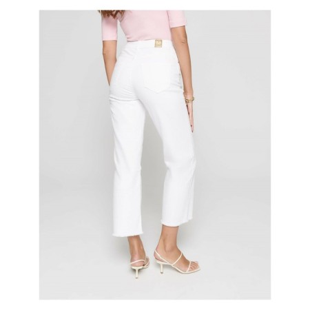Women's shortened jeans with high landing Contte Elegant, size XL, color White-2