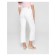 Women's shortened jeans with high landing Contte Elegant, size XL, color White