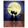 Pillow Roller “Cats on the roof look at the moon, decorative, size 16x45 cm