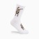 Women's socks, white color/pug, size 38-40