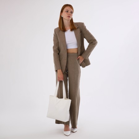 Shopper bag on magnet, white color-6