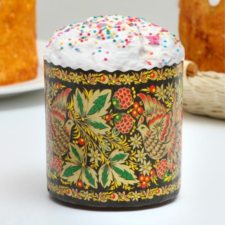Paper form for the cake "Khokhloma" 90 x 90 mm, mix (packing 2000 pcs)-1