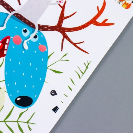 Sticking plastic interior color "wonderful animals" 30x60 cm-2