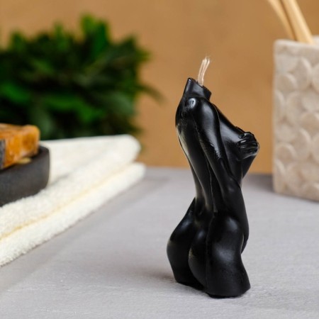 Figure candle "Women's Body No. 2" Black, 10cm-1