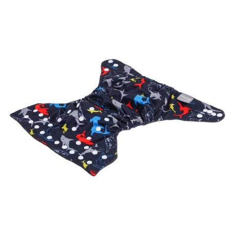 Panties-scammer, reusable, carbon-bamboo fabric, “sharks”, from 0-36 months.-6