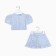 A set for a girl (top, skirt) KAFTAN, size 34 (122-128 cm), blue color
