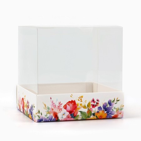 Box for confectionery "Flower Polyana", 10 x 10 x 10 cm-2