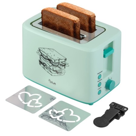 Toster VLK Palermo 102, 800 watts, 7 fry modes, 2 toasts, green-1