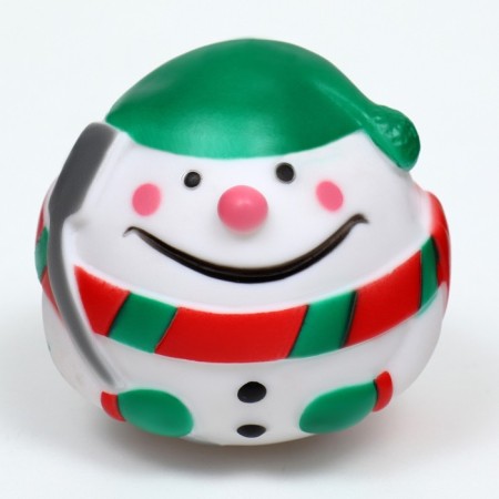 New Year. Baty Bed for dogs "Funny Snowman", vinyl, 8.5 x 8 cm-1