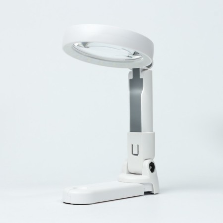 Folding magnifier on a stand, a multiplicity of 5.11, lens 65mm lens
