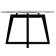 Gouring Rill table 445, 700x700x440, wenge/glass Transparent circle