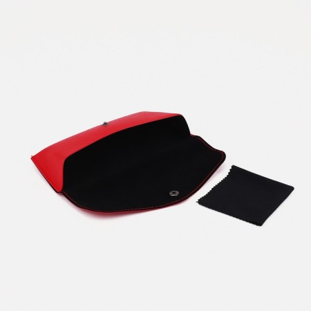 Case for glasses on the button, the color is red-2