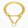 Collar - half -storage of two -rowing metal, 40 cm, wire thickness 2 mm, golden