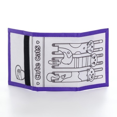 Velcro purse for coloring "Cute kittens"-5