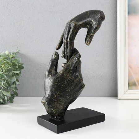 Souvenir Polystone "Touching Hands" for metal 18.4x10.4x29.4 cm-2