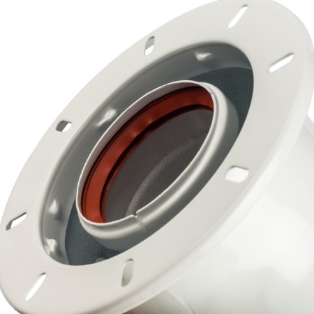 The chimney element coaxial Stout SCA-6010-240190, adapter for a corner boiler 90 °, DN60/100-3