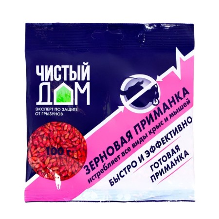 Grain bait from rats and mice clean house 100 g-2