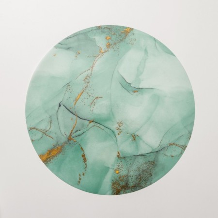 Serving napkin on the table "Stone", d = 38 cm, green color-1
