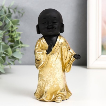 Polystone souvenir "Little Buddha in gold. Greeting" MIX 7.5x5x15 cm-1