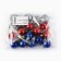 Christmas tree balls New Year, for the New Year, D = 3 cm, 18 pcs., Blue, silver, red color