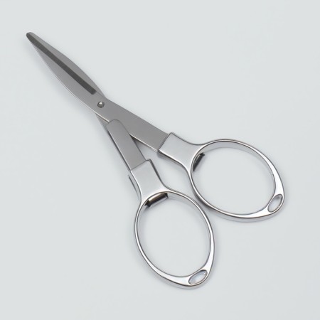 Scissors manicure, folding, 10.5 cm, silver color-1