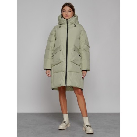 Coat insulated winter female, size 50, color light green