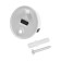 The stop Lockland, with fasteners, d = 40 mm, h = 25 mm, white color