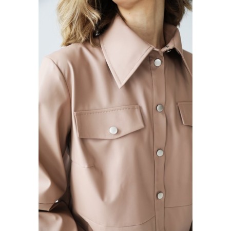 Artificial leather shirt, size 46-3