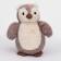 Soft toy "owl", 20 cm, light gray color