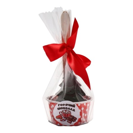 New Year. Figure chocolate "Hot chocolate with marshmallow" New Year tree ", 65 g