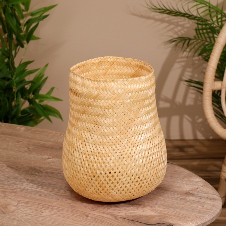 Wicker basket, from bamboo 23x23x23 cm-1