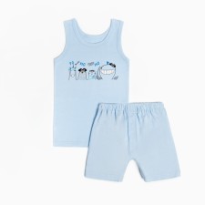 A set for a boy (T -shirt, panties), blue color/yoho, height 116 cm