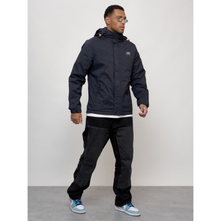 Sports male jacket, size 48, dark blue color-2