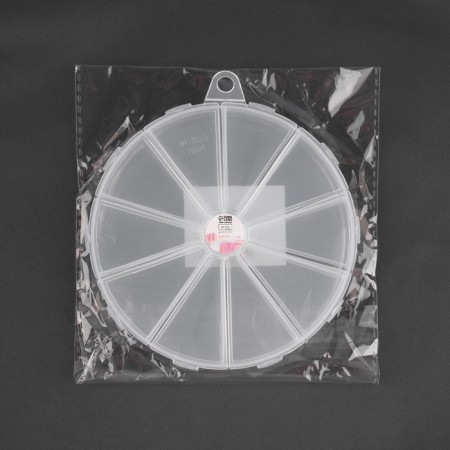 Organizer for beads, 10 departments, d = 12.8 × 1.5 cm, the color is transparent-3