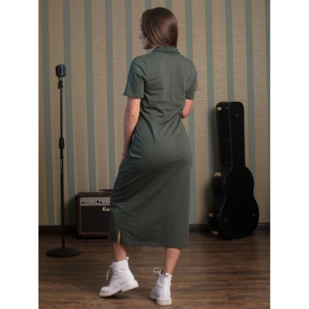 Women's dress, size 46, khaki color-3